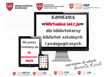 Plakat promujący konkurs "Wirtualna lekcja"